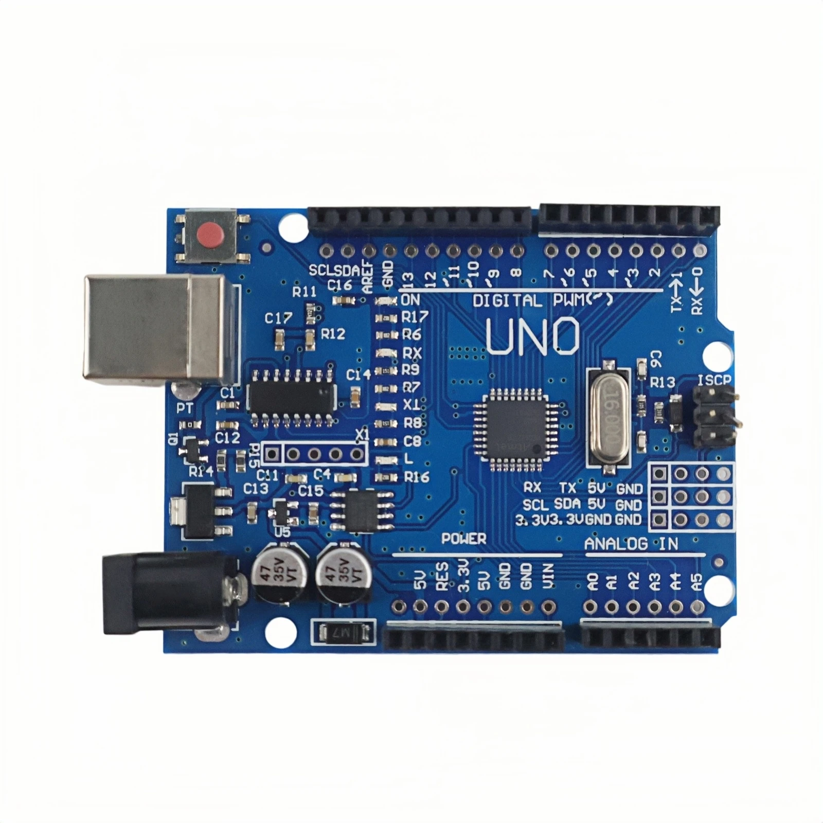 UN0 R3 Board ATmega328P Development Board with Pin Header and Cable Compatible with Arduino IDE Projects