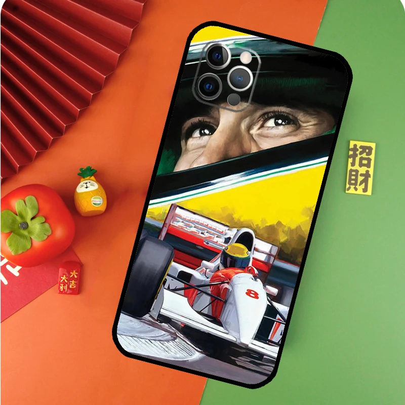 Ayrton Senna F1 custodia per telefono per iPhone 14 11 12 13 Pro X XR XS Max 6 6S 7 8 Plus SE 2020 Cover posteriore