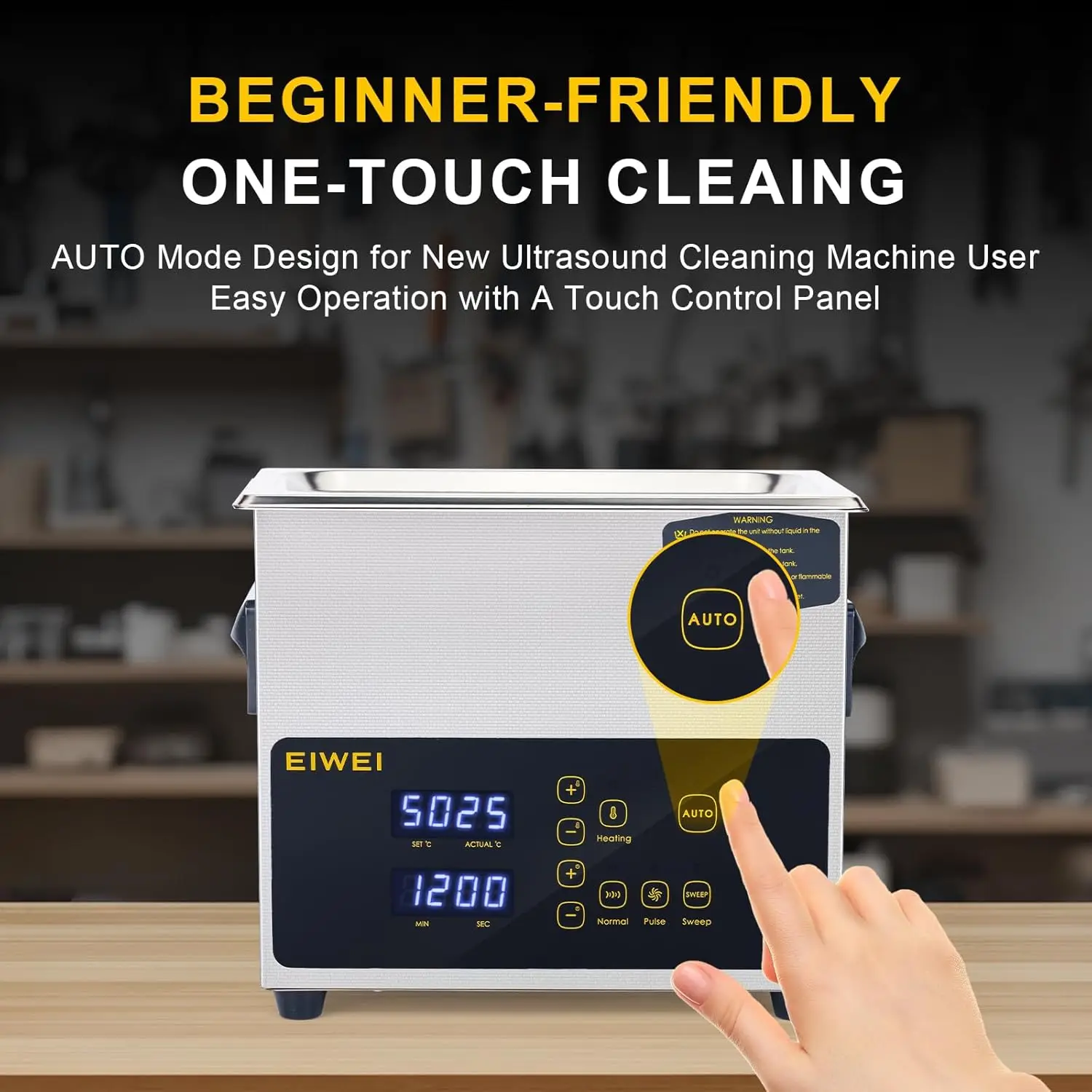 Cleaner, One-Touch Cleaning, Heating, Dual-Frequency, Sweep Frequency, Touch Ultrasonic Cleaning Machine for Labs,Carburetor,Jew