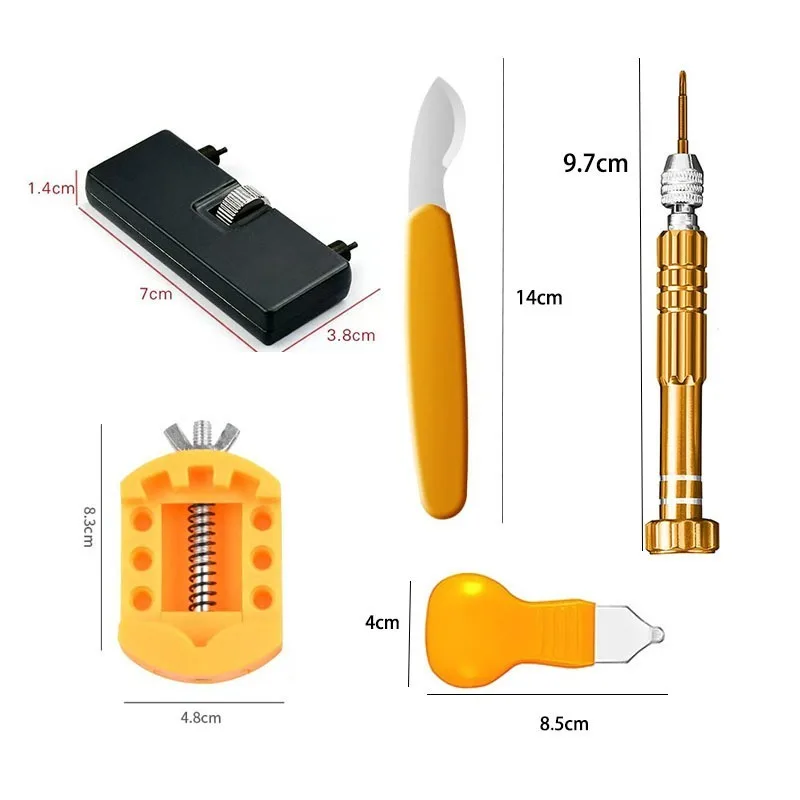11Pcs Watch Repair Tool Kit, Watch Back Case Press Tool, Battery Replacement & Watch Band Link Removal Set
