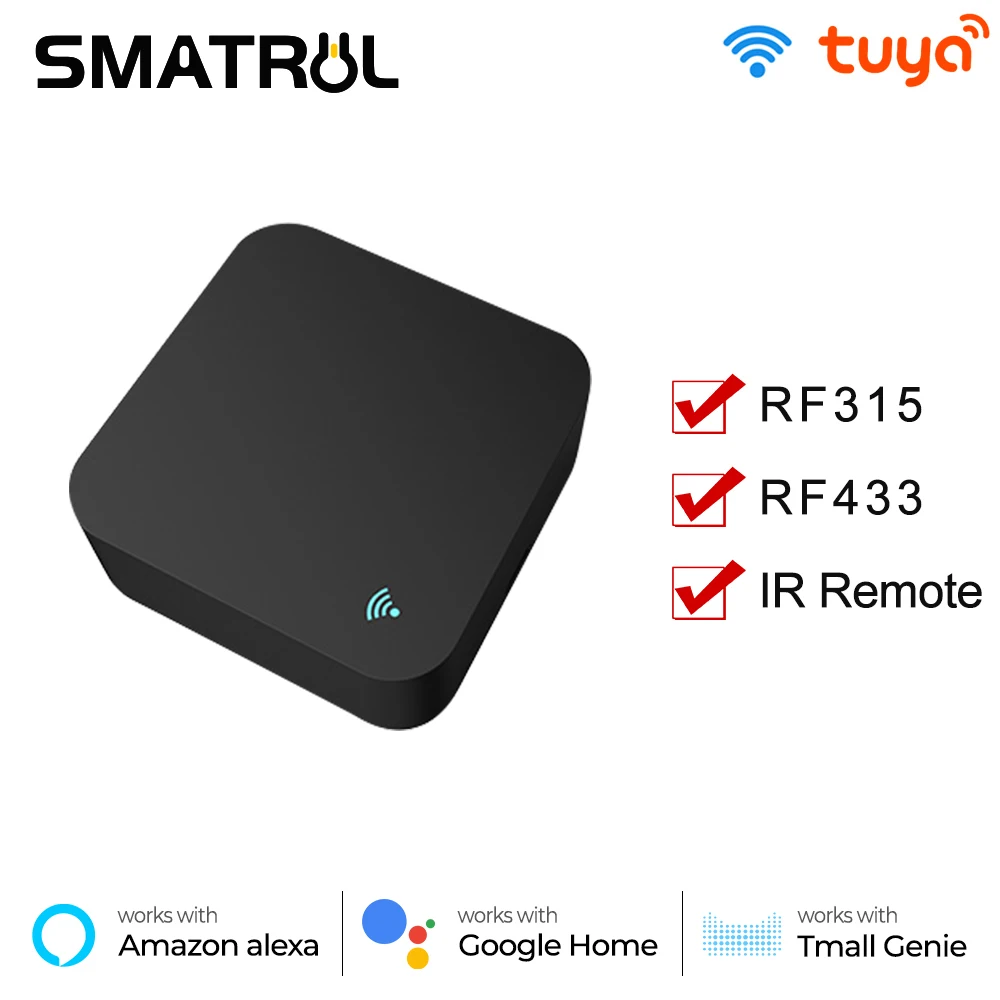 SMATRUL Tuya Smart WiFi RF433 IR Remote Control For Air Conditioner TV Curtain Roller Shutter Use Alexa Google Home Yandex Alice