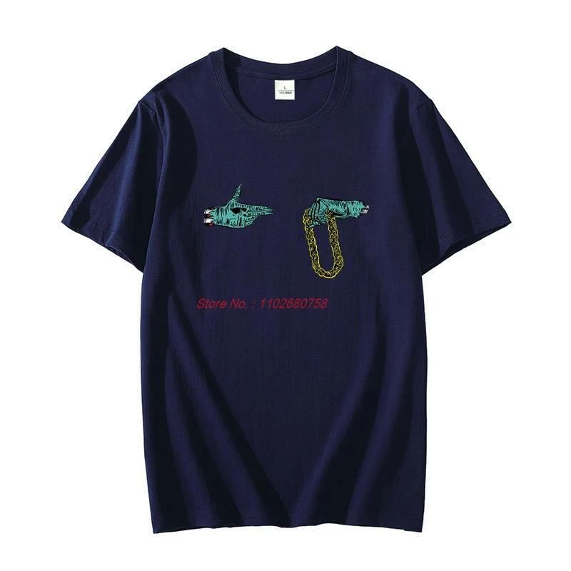 Summer t shirt for men oversize t-shirts Run The Jewels Rap Supergroup fashion graphic t shirts Cotton T-shirt Men's clothing