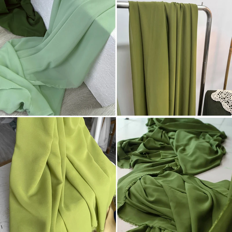 

Оливково-зеленая шифоновая ткань по метру, драпировка авокадо, жоржет для платья, юбки, рубашки, платья, украшение «сделай сам», материал для шитья одежды