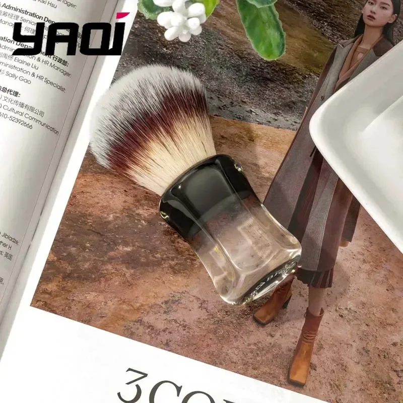 

Флеш-распродажа 2026! Мужская кисть для влажного бритья YAQI Robin с синтетическим ворсом и прозрачной ручкой