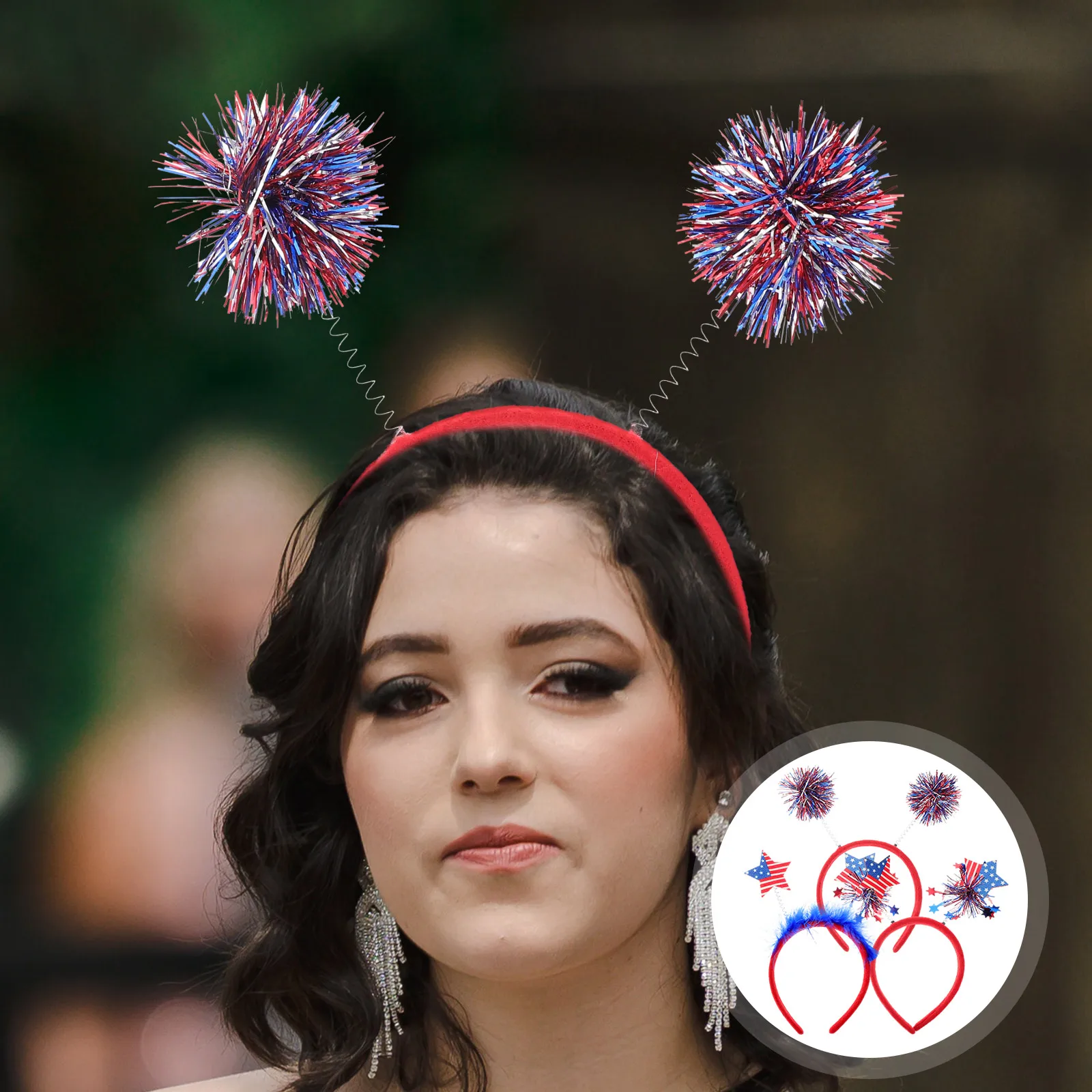 

3pcs Flag Headband Patriotic Decorations Headbands For Kids Independence Day Parade Accessories Star Theme Hairbands