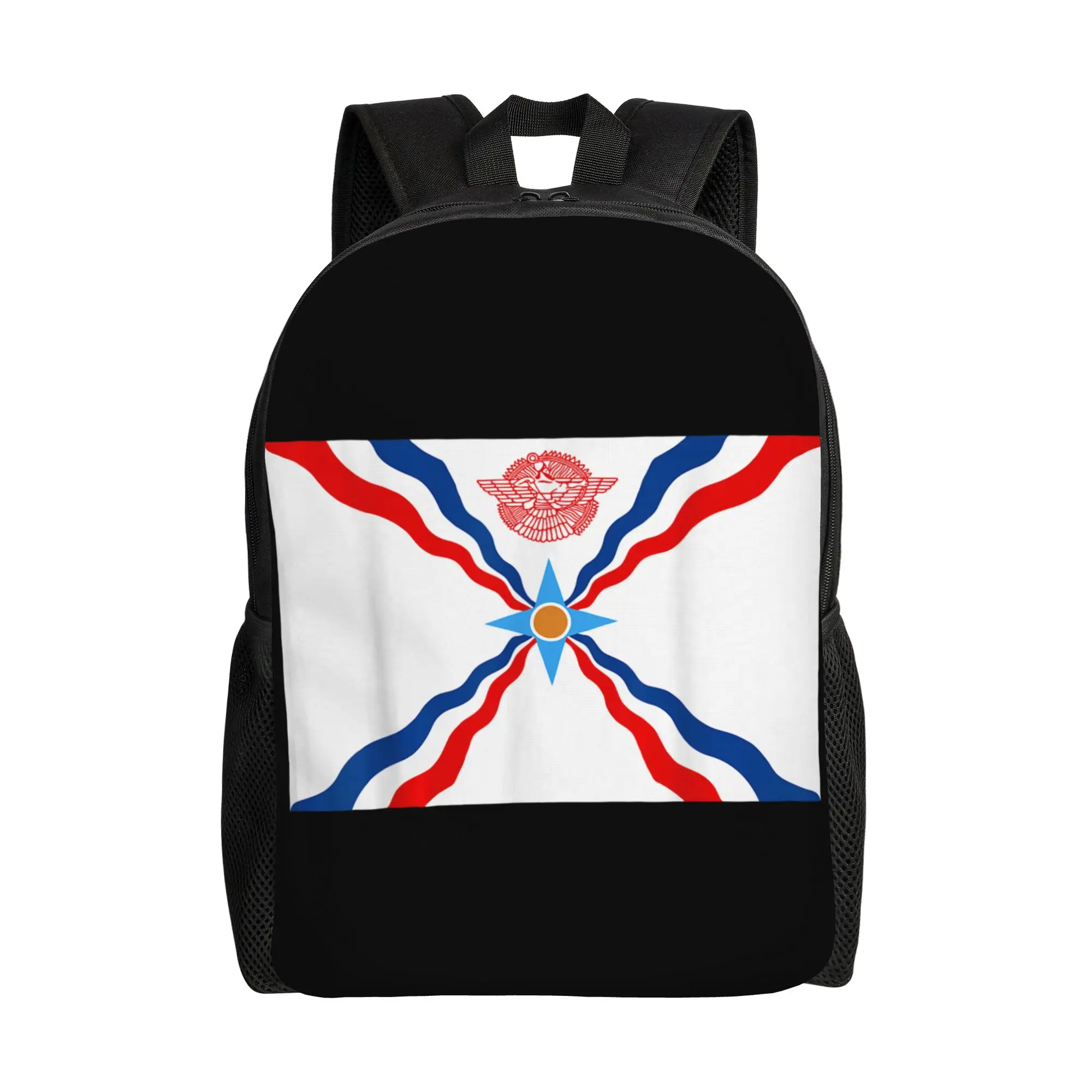 

Flag of The Assyrians Backpack Funny Backpacks Student Hiking Soft School Bags High Quality Rucksack