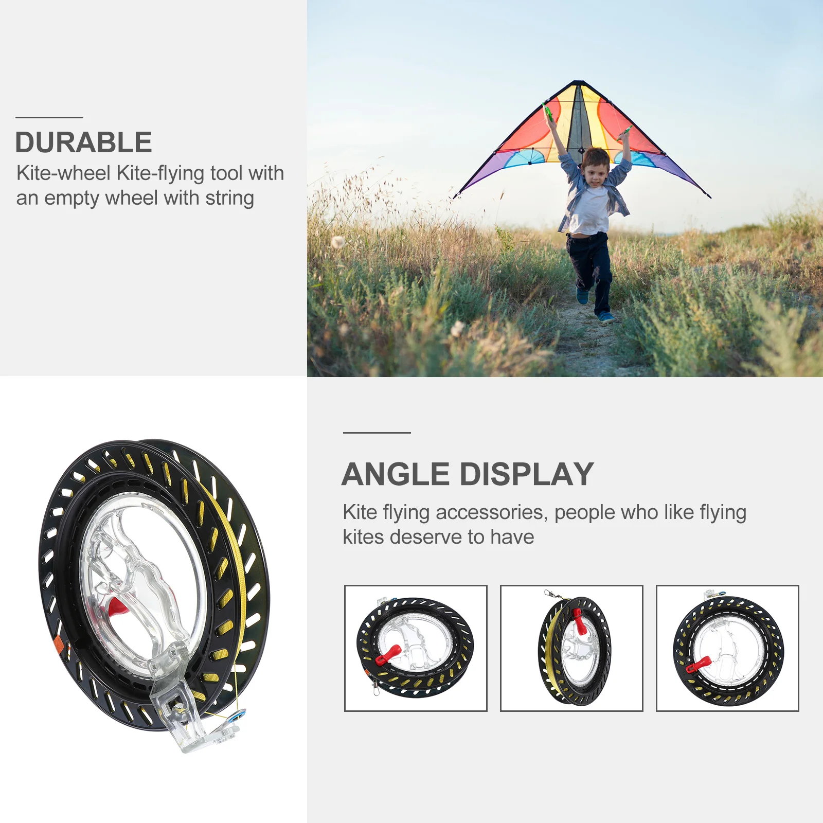 1 Stück Drachenrolle, schwarz, leicht, leicht zu tragen, ergonomisches Design, ideal für Teenager, Erwachsene, Outdoor-Sport-Werkzeug, Drachenfliegen