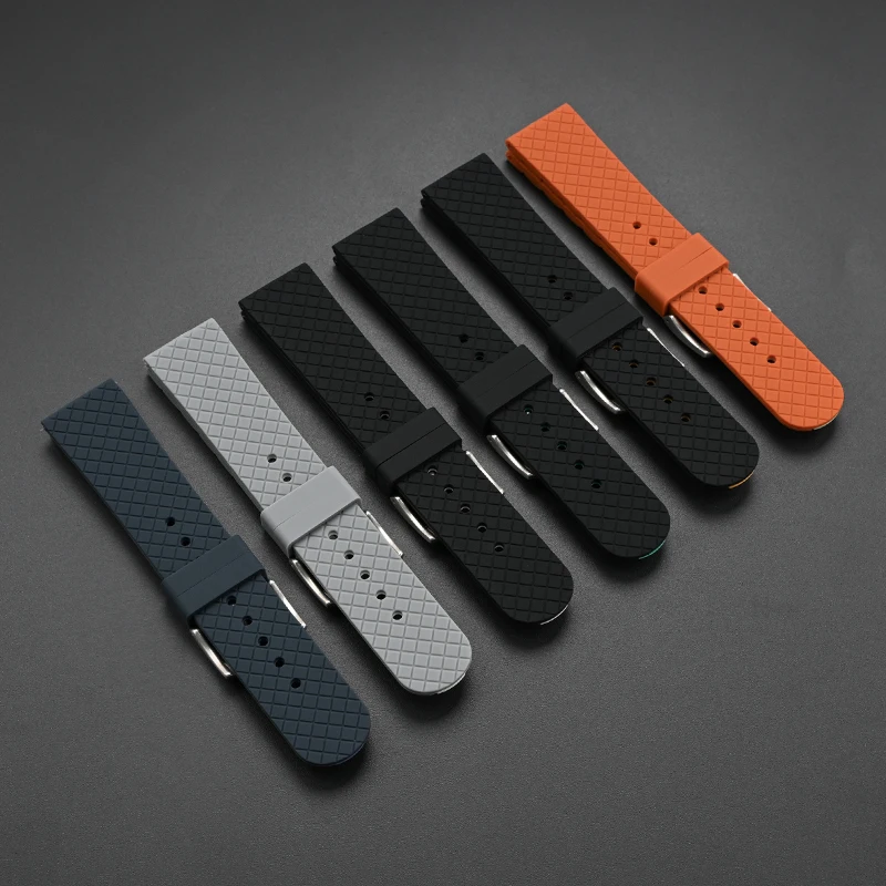 Correa de reloj de goma de silicona para Swatch X Blancpain Five Oceans, correa de repuesto de 22mm, pulsera deportiva Universal para Seiko Casio