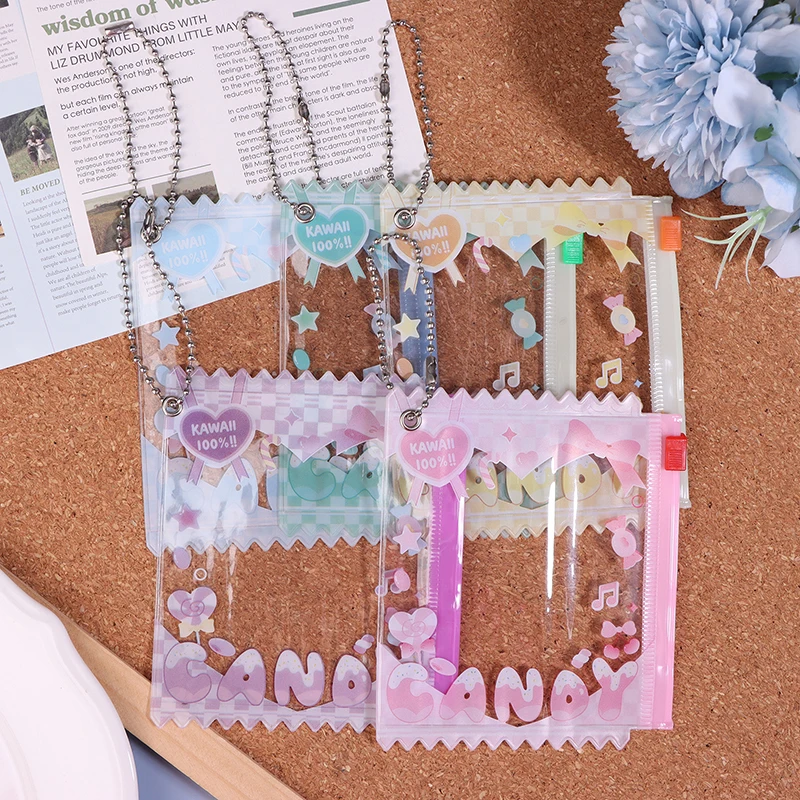 1PC Candy Bar Bag Cartoon Themed Badge Storage Case Pendant Protective Shell Card Doll Bag