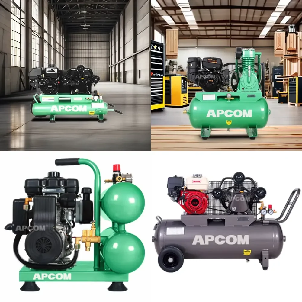 

50 100 150 L Liter Petrol Engine air Compressor 80 200 300 Litre Petrol air Compressors 15HP 5.5HP