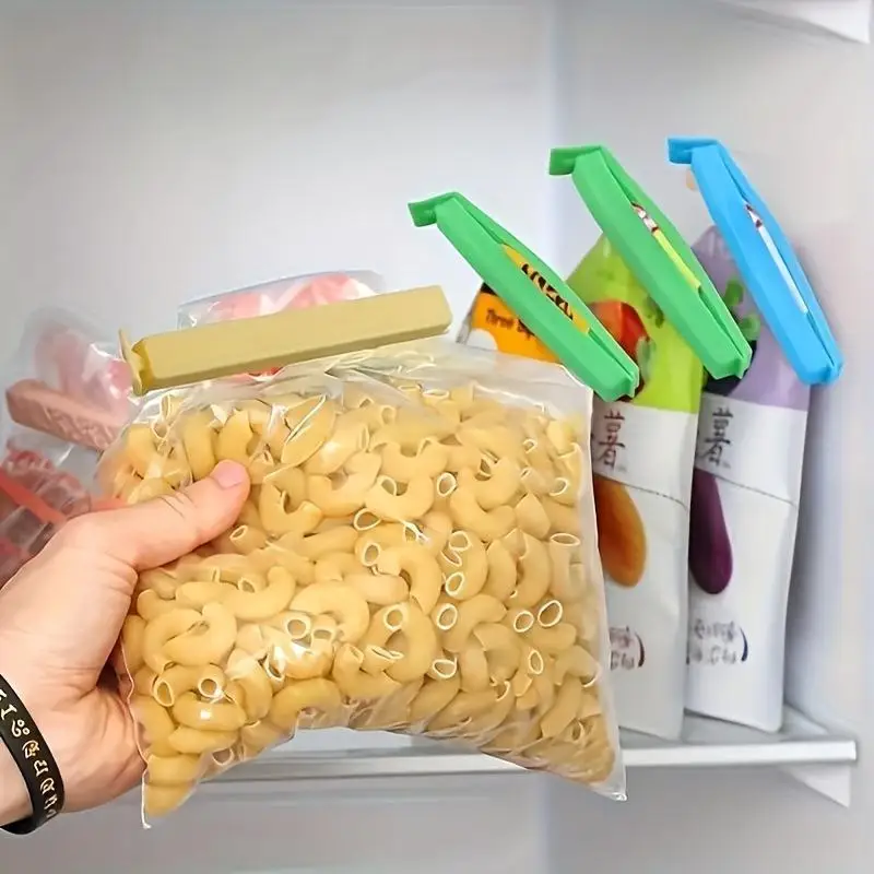 10/20/30pcs Colorful Sealing Clips Kitchen Storage Food Snack Seal Sealing Bag Clips Random Fresh-Keeping Snack Bag Sealer Clamp
