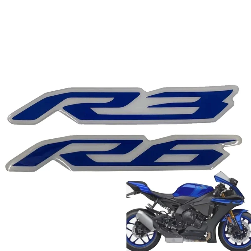 Motorcycle 3D Emblem Badge Decal Tank Wheel Sticker Soft Reflective Decal R1 R3 R6 Sticker For YZF-R1 YZF-R3 YZF-R6