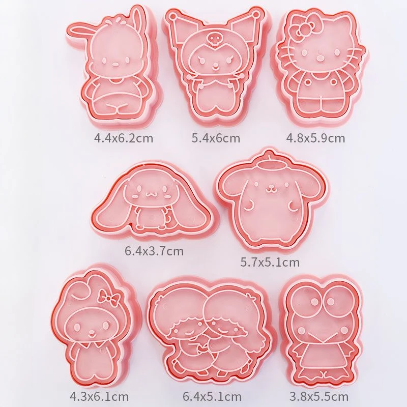 Sanrio Hello Kitty Biscuit Mold Cartoon Household 3D Stereoscopic Press Cutting Mold Tool Hand Turned Sugar Baking Tool