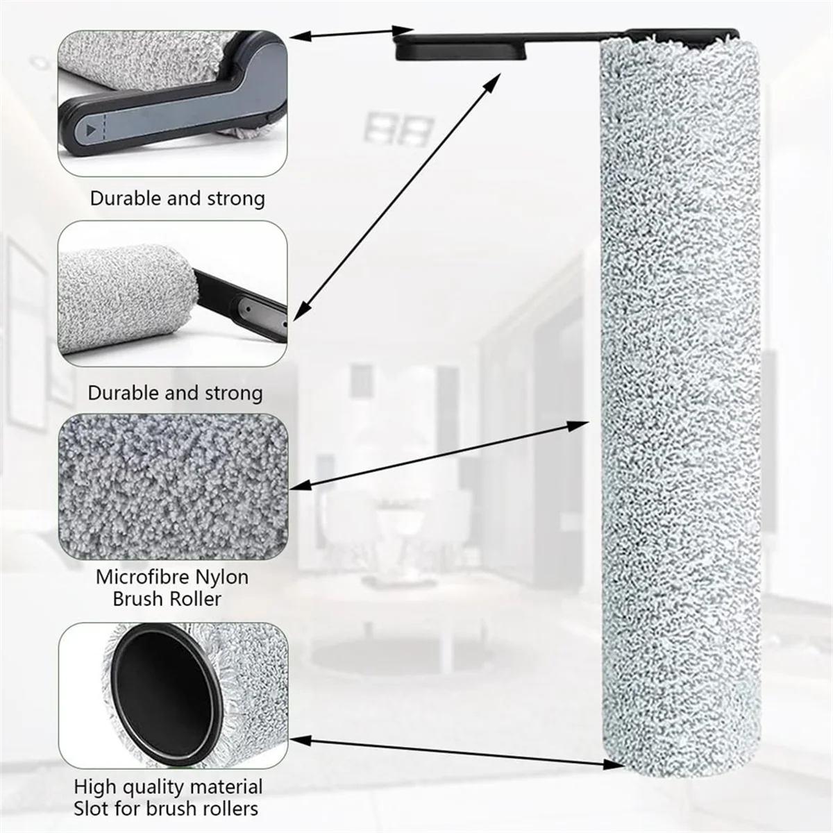 Rotolo di spazzole per Tineco Floor One S7/Floor One S6 Pro, accessori per parti del filtro di ricambio