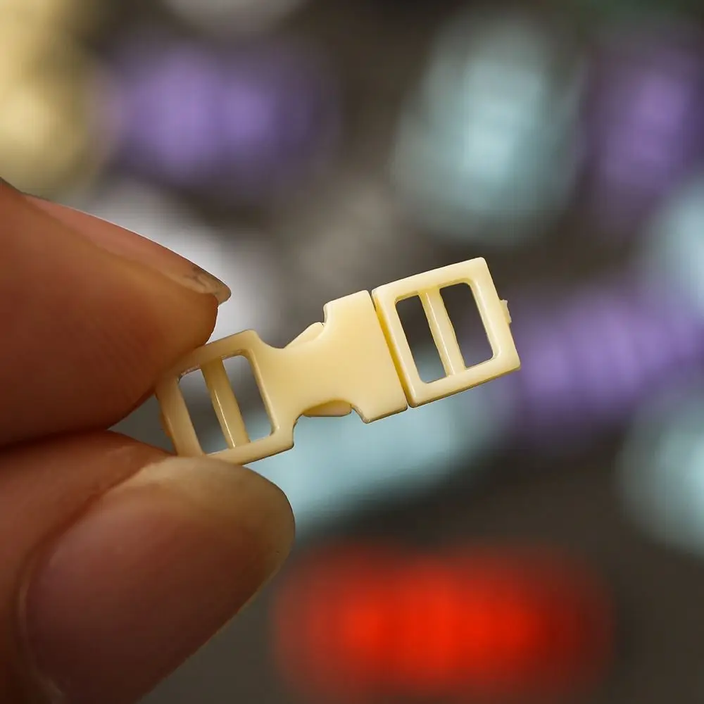 20pcs 4mm DIY Bracelet Webbing Asseccories Mini Buckle Handmade Backpack Button Dog Collar Strap Doll Bags Buckles