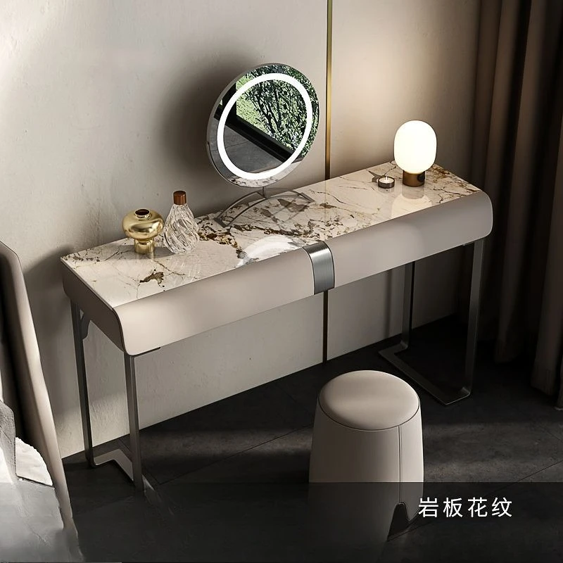 Italian light luxury rock slab dresser high-end modern simple small apartment bedroom integrated Internet celebrity designer