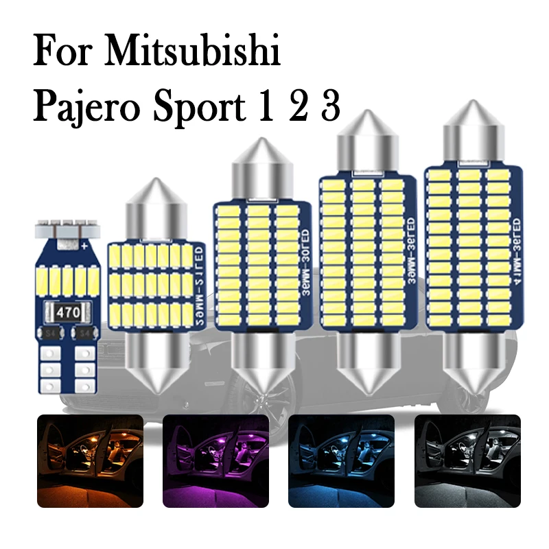 

Car Interior LED Lights Canbus For Mitsubishi Pajero Sport 1 2 3 K90 KH Rear Sun Panel Trunk Lamp 1998 1999 2004 2010 2014 2020