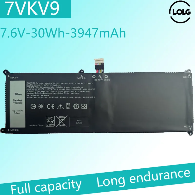 

Оригинальное качество 7VKV9 9TV5X аккумулятор для ноутбука DELL Latitude XPS 12 7000 7275 9250 серии ноутбук планшет T02H001 0V55D0