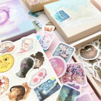 200 pcs/pack Kawaii Various Designs Vapor Wave Fancy Girl Box Stickers Scrapbooking Diy  Diary Stationery Sticker