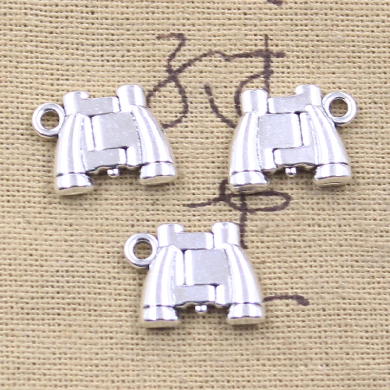 15pcs Charms Telescope Binocle 13x16mm Antique Silver Color Pendants DIY Crafts Making Findings Handmade Tibetan Jewelry