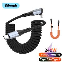 PD 240W Type c to Type C Cable Car Spring Fast Charging USB C Cable for iPhone 15 16 Pro Samsung Huawei Xiaomi iPad Notebook