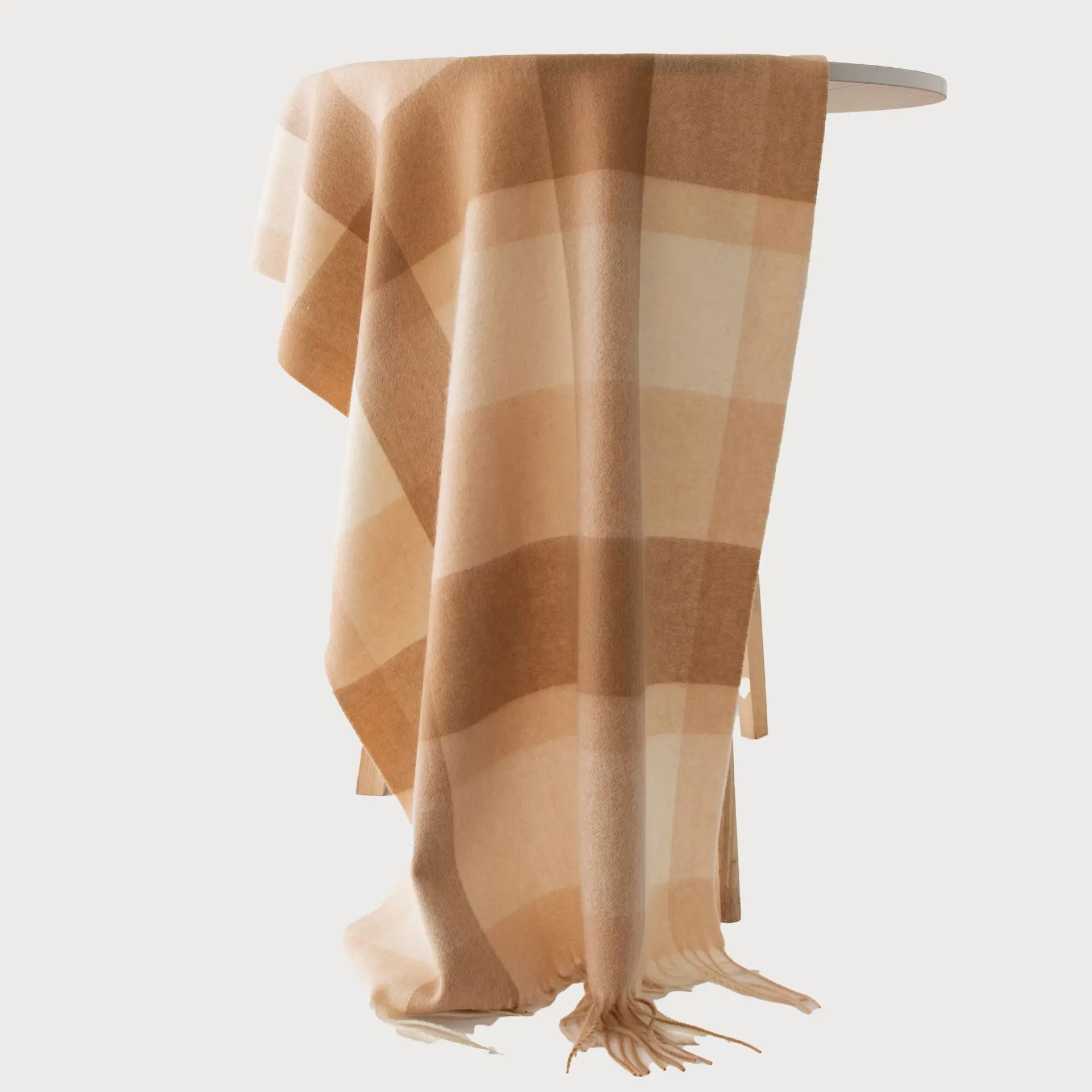 

New 100% Wool Plaid Scarf Women Autumn Winter Warm Shawl Hijab Soft Lightly Felted Hair Wrap Fashionable Versatile Head Scarves