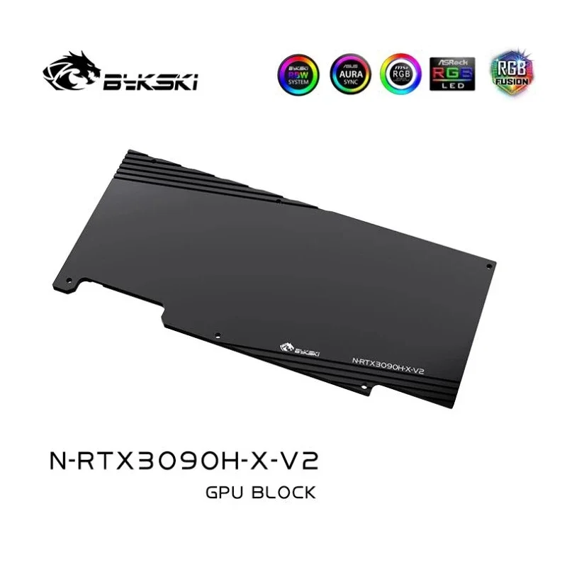 Imagem -06 - Bykski Bloco de Água para Uso em Placa Gpu Nvidia Rtx 3090 3080 Edição de Referência Bloco de Radiador de Cobre de Cobertura Completa A-rgb em Estoque