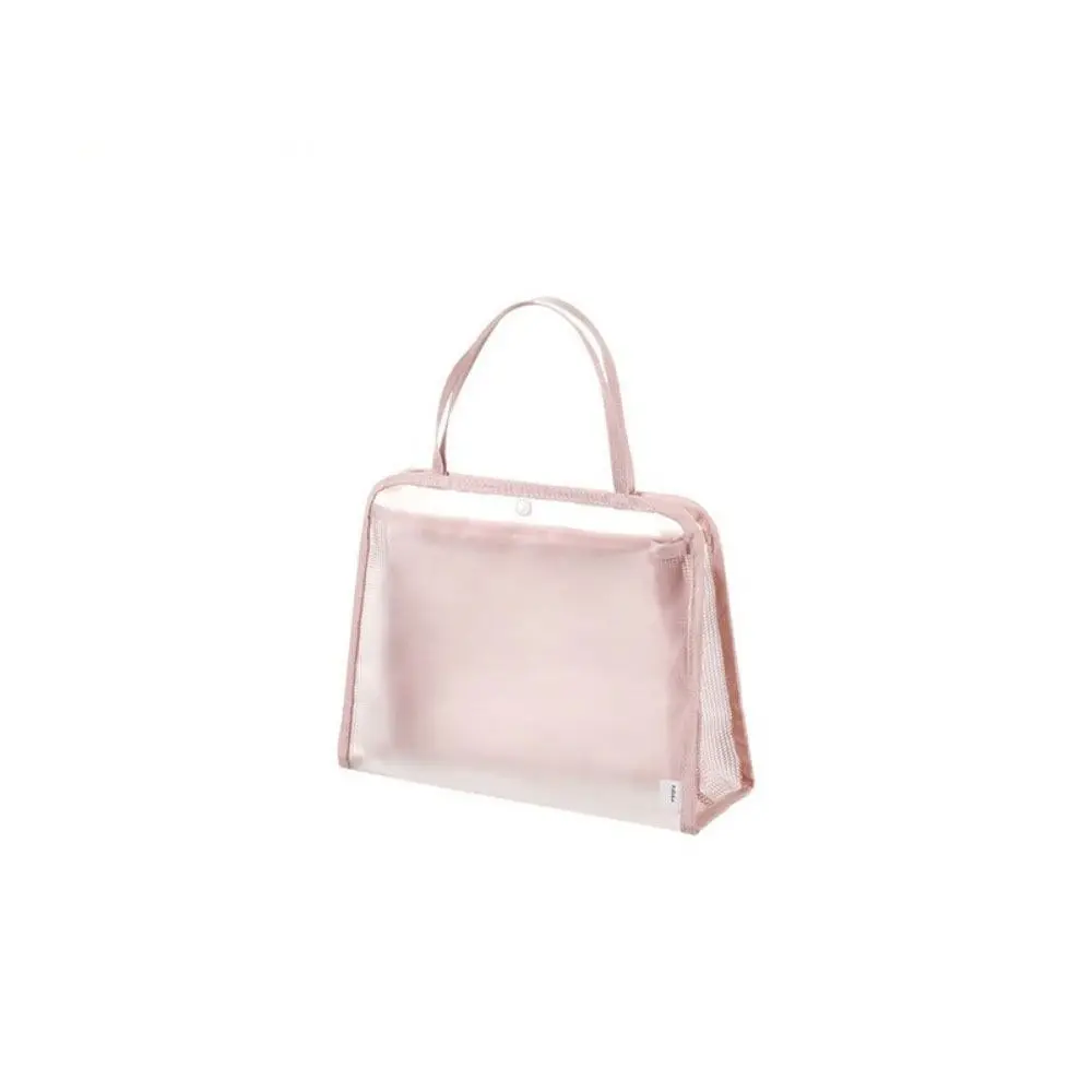 

Portable Transparent Toiletry Storage Bag Large Capacity Waterproof Women Wash Bag Breathable Visible Makeup Bag Home