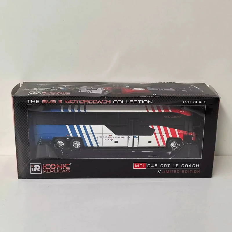 IR 1/87 مقياس HO MCI D45/HO TMC RTS حافلة ترانزيت سبيكة محاكاة نموذج سيارة مجموعة ثابتة مزينة هدايا العيد اللعب