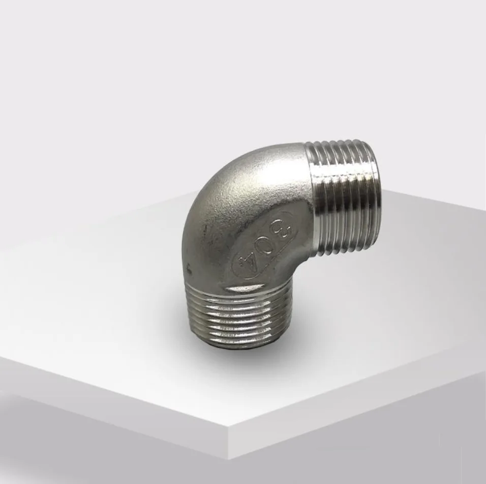 304 stainless steel external wire elbow, double external tooth elbow, reducing elbow, reducing diameter 90 degree bend