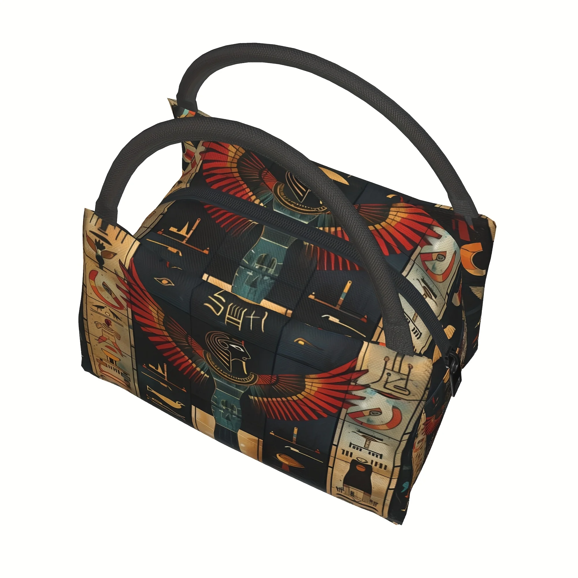 1 قطعة نمط التصوير المصري القديم ، حقيبة مبردة محمولة وقابلة لإعادة الاستخدام ، حقيبة غداء معزولة ، يجب اقتناؤها للتخييم