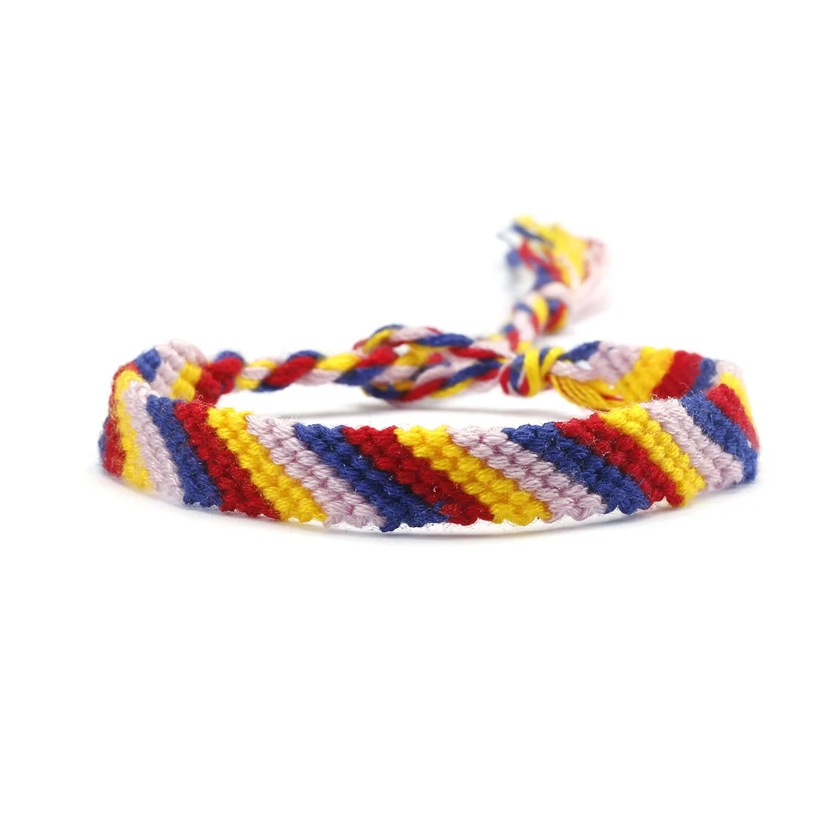 Multicolor Embroidery Sting Braided Surf Twill Bracelet Women 2024 New Fashion Cord Woven Handcrafred Summer Beach Jewelry Gift