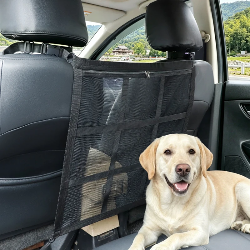 

Pet Barrier Universal Stretchabl Mesh Bag Car Elastic Storage Net Bag Between Seats Auto Interior Organize Car Divider