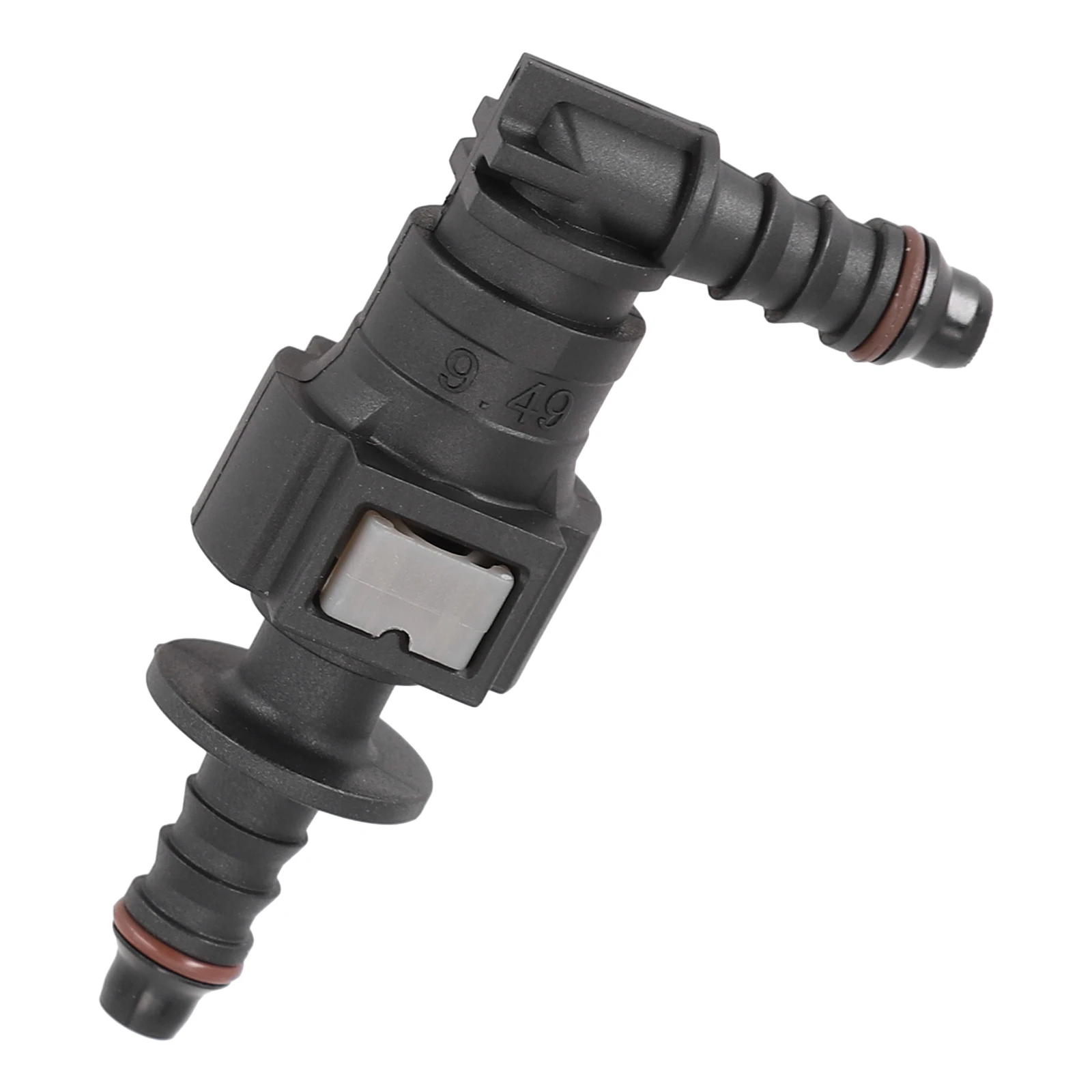 

90 Deg Elbow SAE 9 49 Fuel Line Quick Release Connector Nylon Hose ID 6mm Compatible with Fuel/Gas Convenient Installation