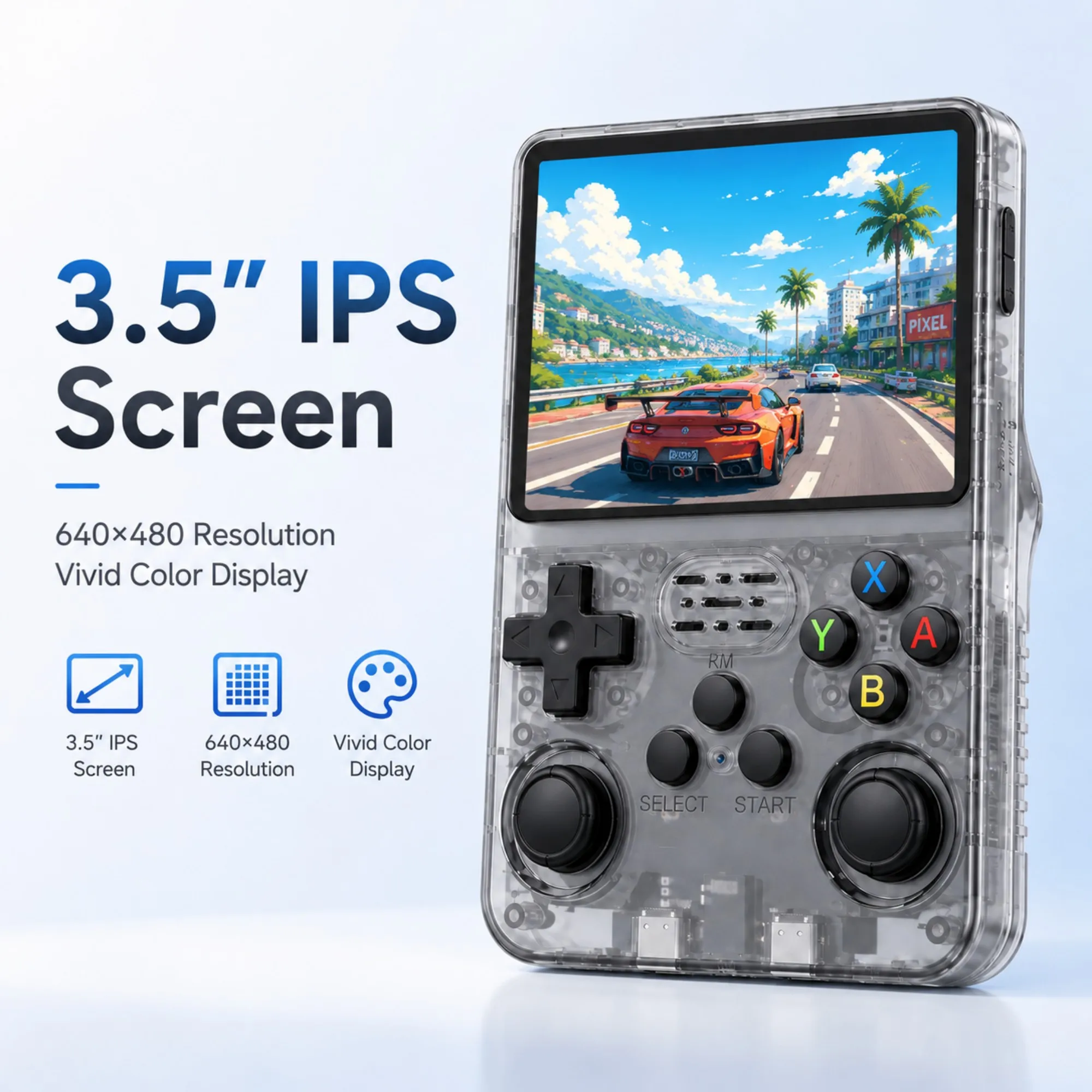 New Retro Game Console R36S3.5-Inch 640*480 Portable Handheld Game Console RK3326 Gaming Chip with 3500 mAh Battery