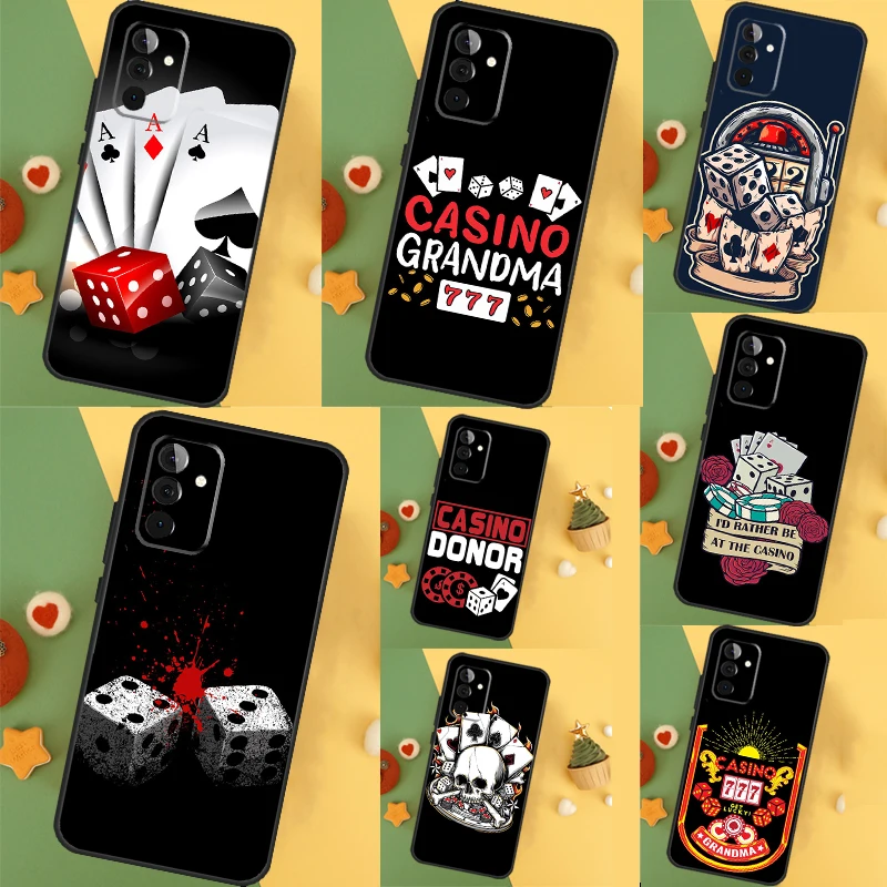 Casino Gambling Cover For Samsung Galaxy A15 A25 A35 A55 A52 A32 A12 A14 A34 A54 A51 A71 A53 A33 A13 Case