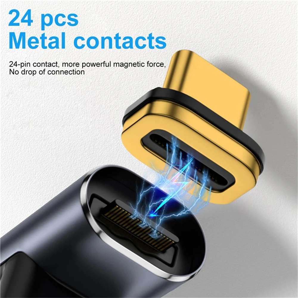 100W Magnetischer USB Typ C Adapter 40Gbps Schnelle Datenübertragung 8K 60Hz Video Tragbarer USB 4.0 Konverter für MacBook Telefon Laptop Ipa – Detail 7