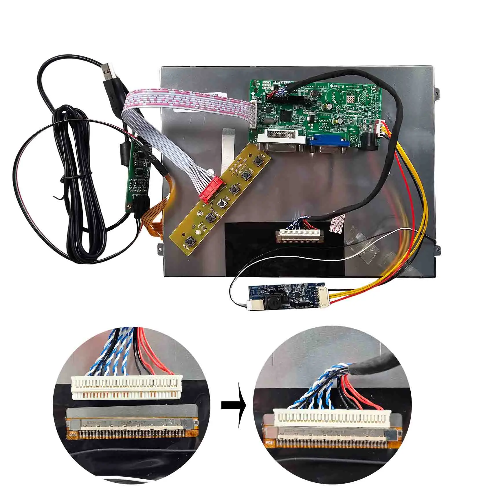 

10,4-дюймовый сенсорный IPS LCD-экран 1024x768 VS104T-003A с резистивным сенсорным дисплеем и комплектом контроллерной платы