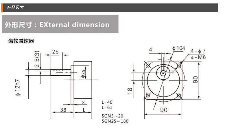 Single Phase 220V AC Vertical Micro Gear Motor Governor 60W 5IK60GN Constant speed High Torque