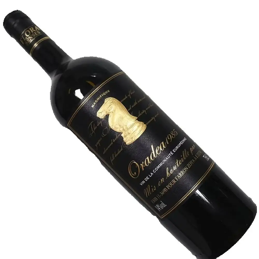 Custom Matte Black Wine Labels｜Gold Foil Stamping｜Waterproof Adhesive