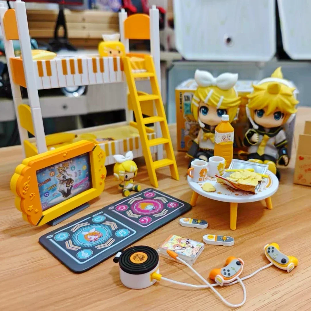 

Hatsune Miku Re-ment Rin Len's Room Miniature Action Figure Window Figure Secret Wonderland Collection Party On Desk Model Gk