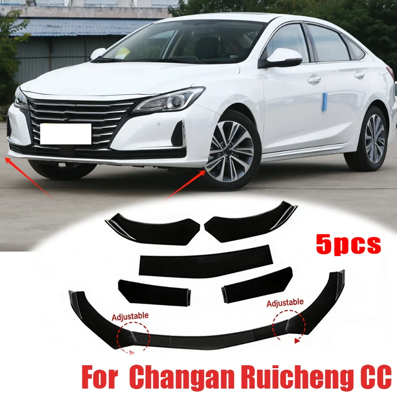 

5Pcs ABS Material Universal Car Front Bumper Separator Bumper Lip Body Kit Duck Lip Separator For Changan Ruicheng CC