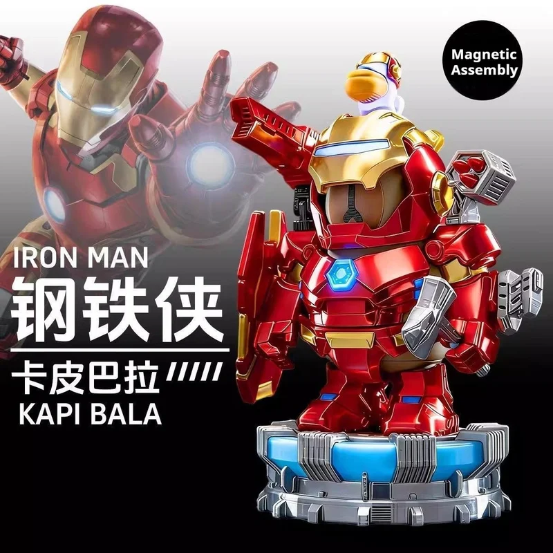 

Magnetic Capybara Mecha Figure Iron Man Style Capybara Robot PVC Action Figure Movable Model Toy Desktop Decoration Gift