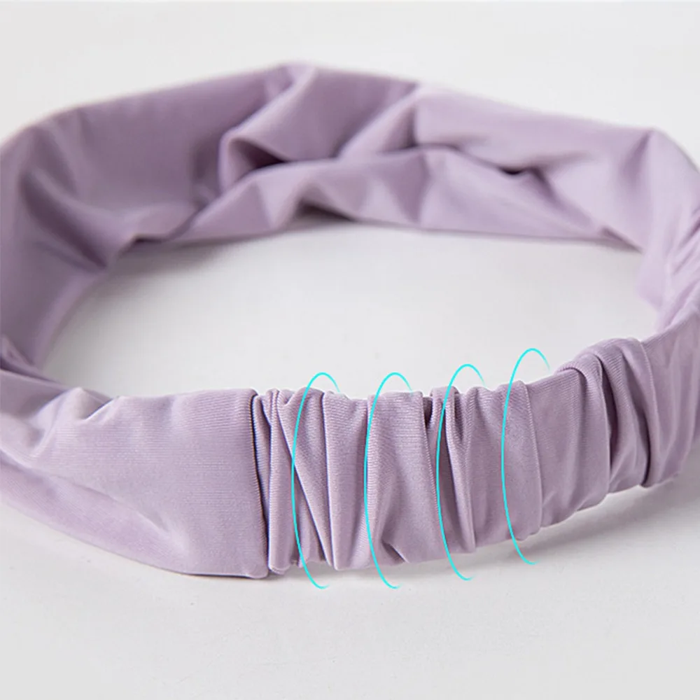 Yoga Headwear Yoga Hair Bands Gifts Ice silk Solid Color Elastic Ribbon Hair Accessories Sports Headbands