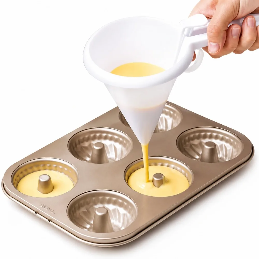 Handheld Cream Funnel Multifunctional Adjustable Batter Dispenser For Cake Chocolate Candies Making Baking Tool Easy White Decor