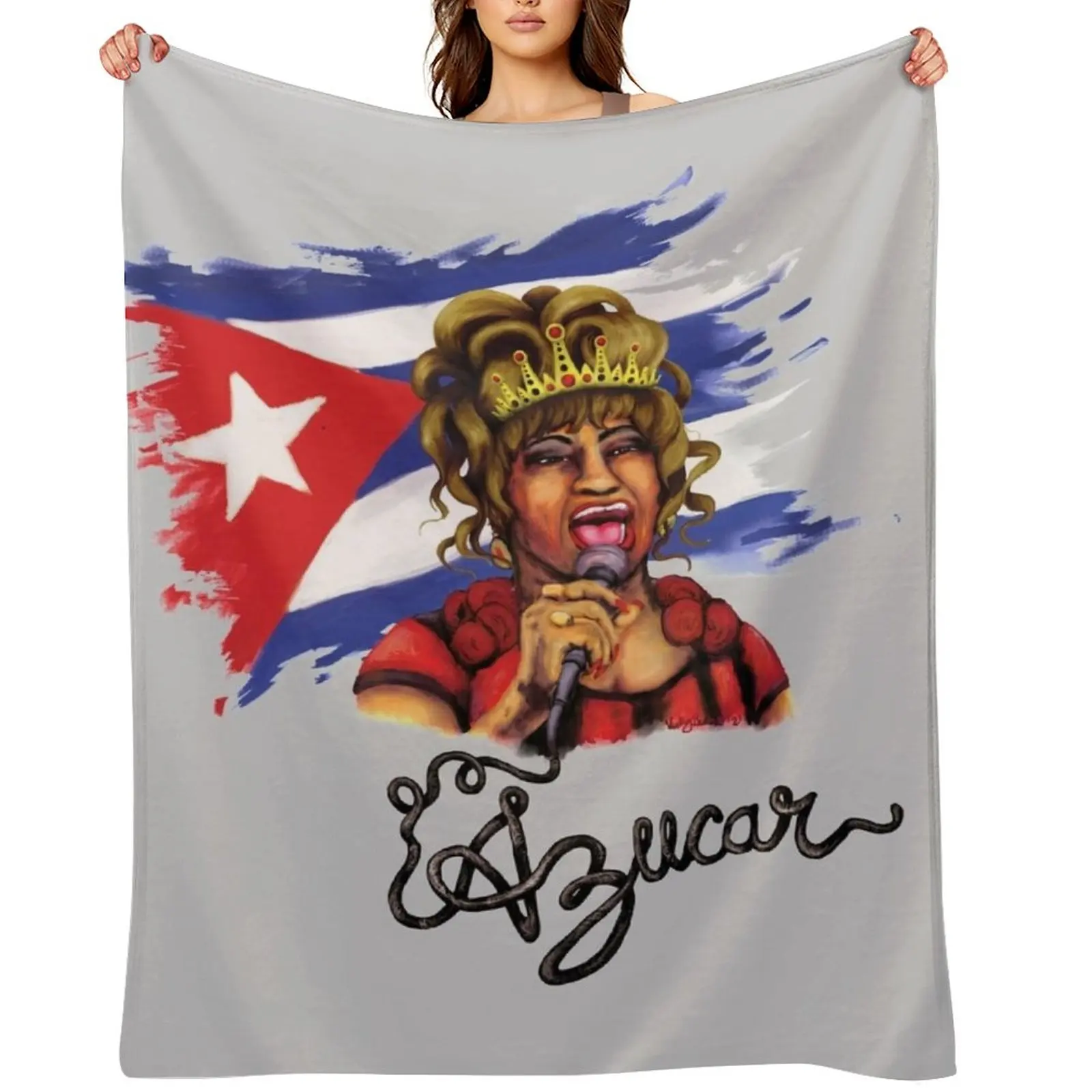 

Celia Cruz THE QUEEN Throw Blanket Bed covers Beautifuls Stuffeds Luxury Thicken Blankets