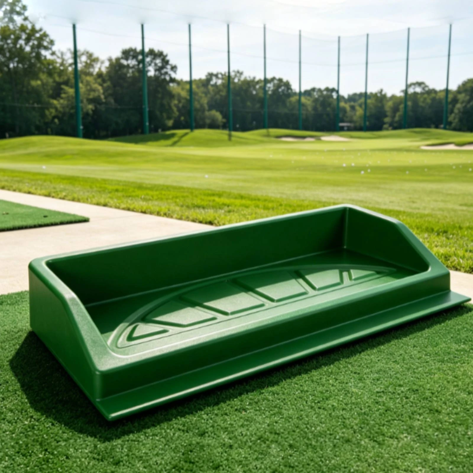 Driving Range Accessory Golf Tee Box Easy to Clean Practice Gear Molded Construction Tray for Daily Swing Sessions