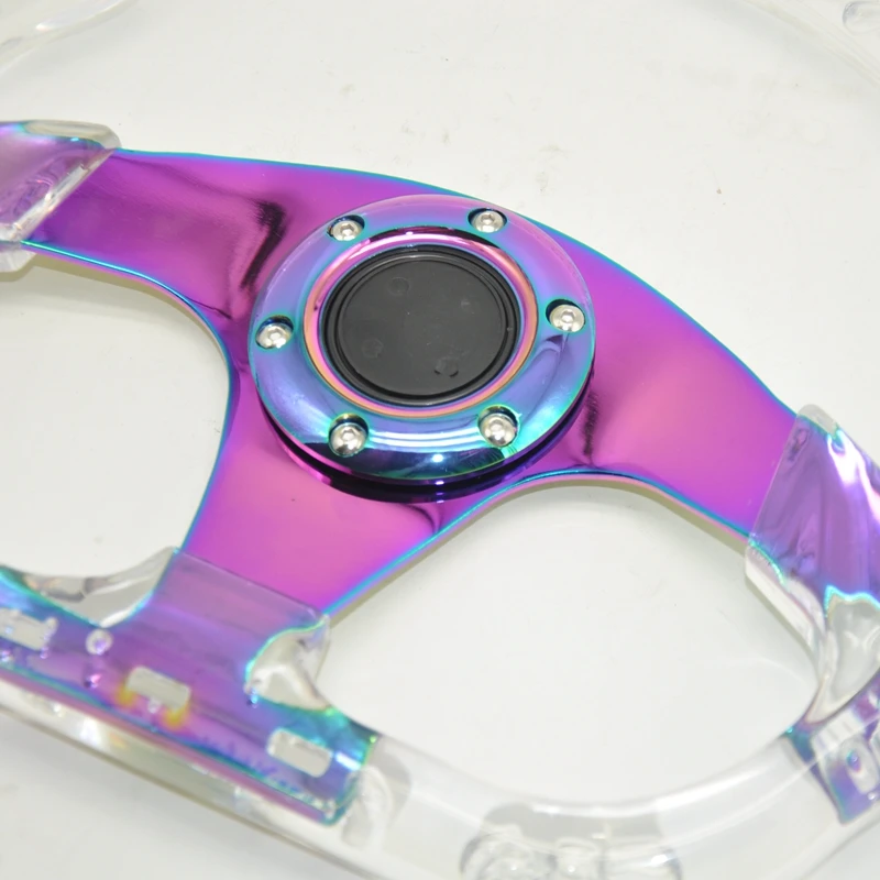 New High Quality 330mm / 13inch Universal car acrylic racing steering wheels aluminum branket