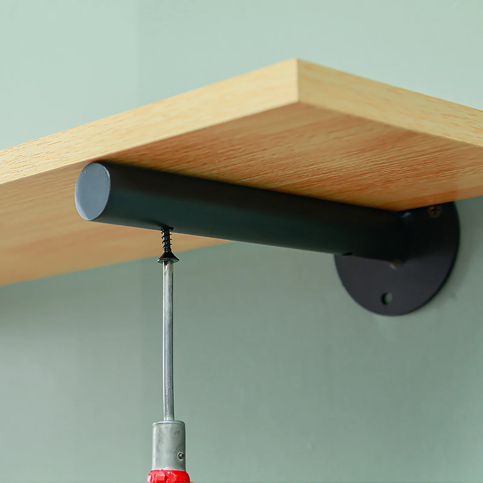 

2Pcs Solid Iron Shelf Brackets DIY Wall Mounted Shelving Supports Rustic Farmhouse Style Easy Assembly Home Decor