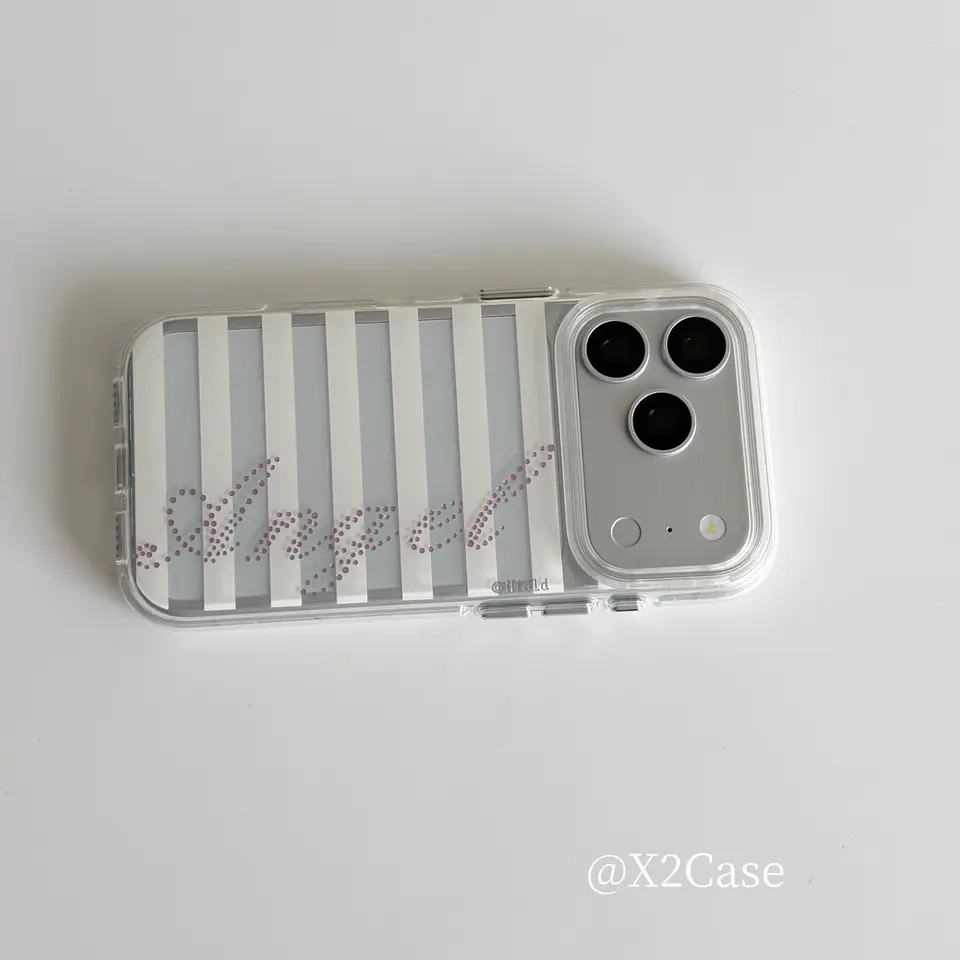 Funda coreana estilo Y2K con ángel y rayas blancas para iPhone 17 Air 16 15 14 13 12 11 Pro Max Mini XR XS MAX 7 8 Plus, duradera 5